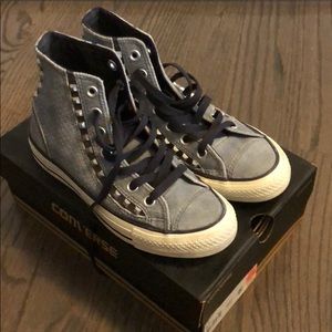 Converse Hi Tops, Jean material, Studded
